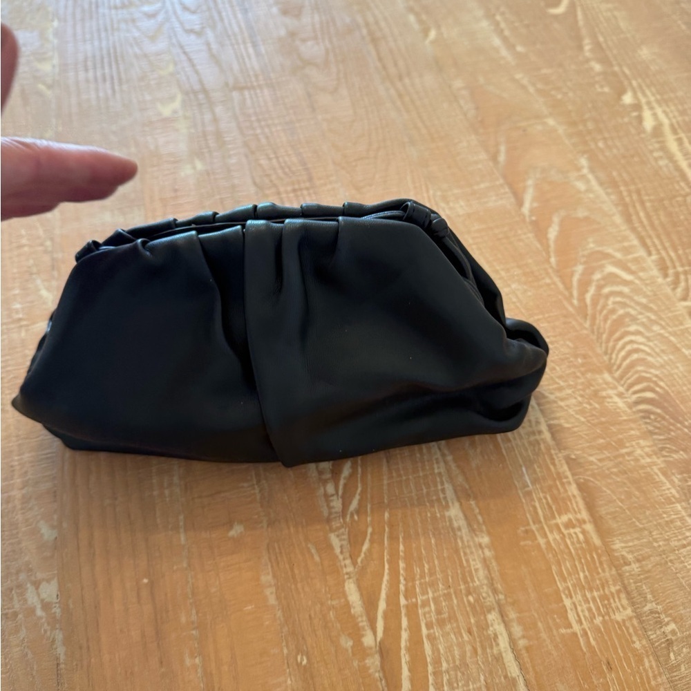 Banana Republic Black Gathered Clutch Y2K
